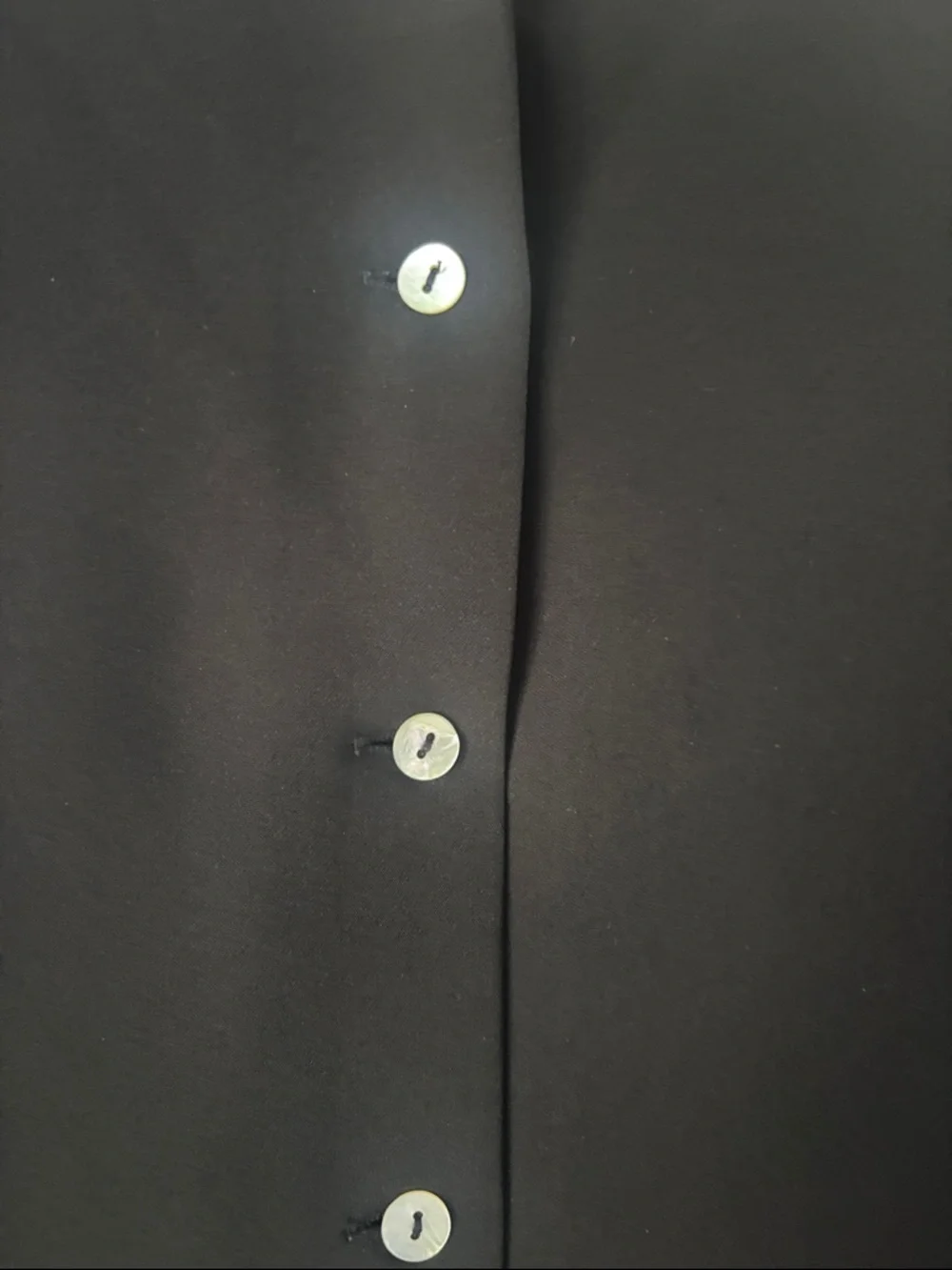 Carmen Marc Valvo Black Bell Sleeve Blouse - Picture 6 of 9